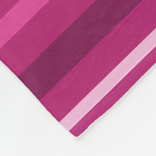 Fuschia-Streifen Fleecedecke (Ecke)