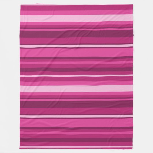 Fuschia-Streifen Fleecedecke (Vorderseite)