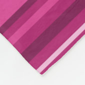 Fuschia-Streifen Fleecedecke (Ecke)
