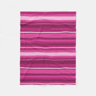 Fuschia-Streifen Fleecedecke