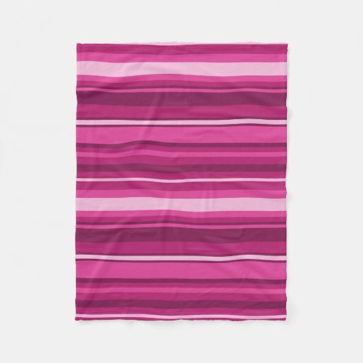 Fuschia-Streifen Fleecedecke (Vorderseite)