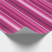 Fuschia-Streifen Geschenkpapier (Ecke)