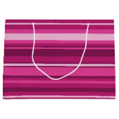 Fuschia-Streifen Große Geschenktüte (Vorderseite)