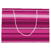 Fuschia-Streifen Große Geschenktüte (Rückseite)