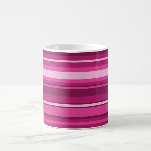 Fuschia-Streifen Kaffeetasse (Mittel)