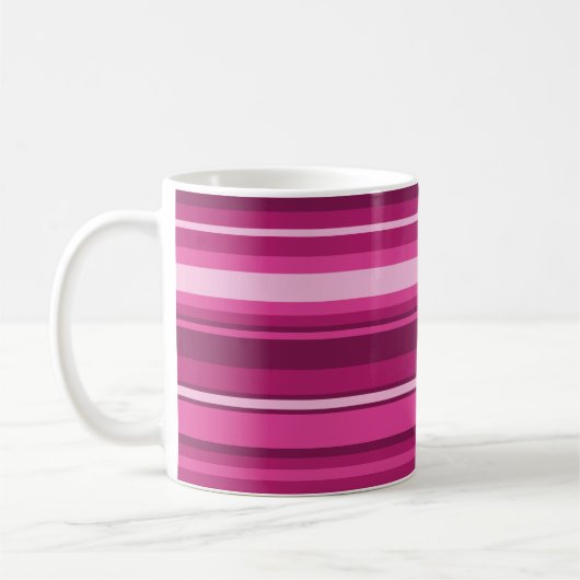 Fuschia-Streifen Kaffeetasse (Links)