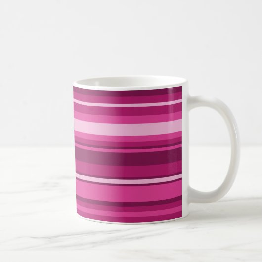 Fuschia-Streifen Kaffeetasse (Rechts)
