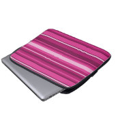 Fuschia-Streifen Laptopschutzhülle (Vorne Knopf)