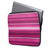 Fuschia-Streifen Laptopschutzhülle (Vorderseite Links)