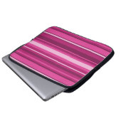 Fuschia-Streifen Laptopschutzhülle (Vorne Knopf)