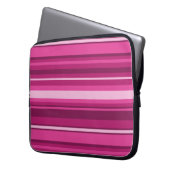 Fuschia-Streifen Laptopschutzhülle (Vorderseite Links)