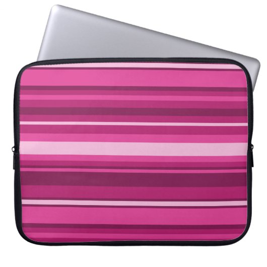 Fuschia-Streifen Laptopschutzhülle (Vorderseite)