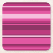 Fuschia-Streifen Rechteckiger Pappuntersetzer (Vorderseite)