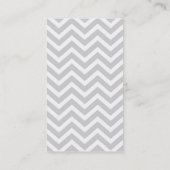 Fuschia u. graues Zickzack-Muster-Monogramm Visitenkarte (Rückseite)