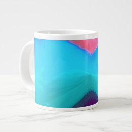 Fuschia und Turqoise Jumbo-Tasse