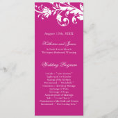 Fuschia Wedding Programs Programm (Vorderseite)