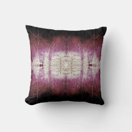 Fuschia White Black Symmetric Art Abstrakt Kissen