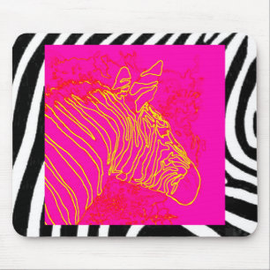 Fuschia Zebra Mousepad