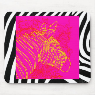 Fuschia Zebra Mousepad