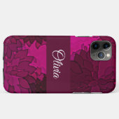 Fuscia Floral Name Rosa Elegant Case-Mate iPhone Hülle (Rückseite (Horizontal))