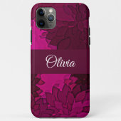 Fuscia Floral Name Rosa Elegant Case-Mate iPhone Hülle (Rückseite)