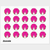 Fuscia Leopard Brautparty Stickers (Blatt)