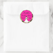 Fuscia Leopard Brautparty Stickers (Tasche)