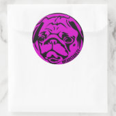 Fuscia Mops Sticker (Tasche)