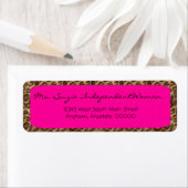 Fuscia Wild Side Address Labels (Insitu)