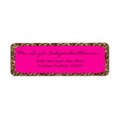 Fuscia Wild Side Address Labels (Vorne)