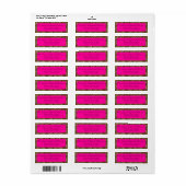 Fuscia Wild Side Address Labels (Vorne)
