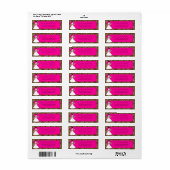 Fuscia Wild Side Raven Bride Address Labels (Vorne)