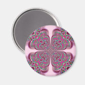 Fusha Pink Blume Magnet (Vorderseite/Rückseite)