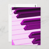 Fusha rosa Klavier oder Orgeltastatur Postkarte (Vorne/Hinten)
