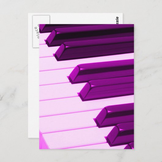 Fusha rosa Klavier oder Orgeltastatur Postkarte (Vorne/Hinten)