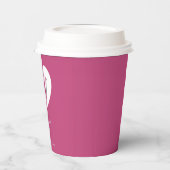 Fushcia Rose Pink Custom Business oder Personal Pappbecher (Links)
