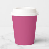 Fushcia Rose Pink Custom Business oder Personal Pappbecher (Rückseite)