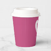Fushcia Rose Pink Custom Business oder Personal Pappbecher (Rechts)