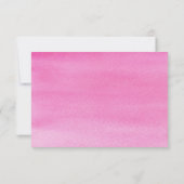 Fushcia Watercolor String Lights RSVP Karte (Rückseite)