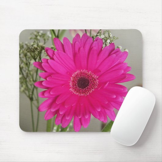 Fushia daisy Mousepad (Mit Mouse)