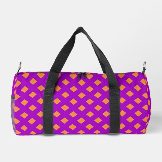 Fushia + Orange Checkboard Duffle Bag (Rückseite)