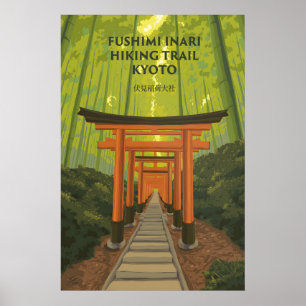 Fushimi Inari Wanderweg Kyoto Japan Reise Poster