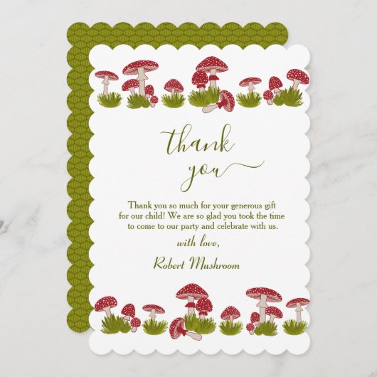 Fushrooms Goblincore Garden Baby Einladung (Vorne/Hinten)