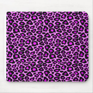 fushsia Leoparddruck-Mausunterlage Mousepad