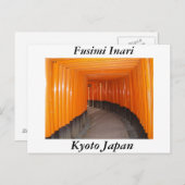 Fusimi Inari in Kyoto, Japan Postkarte (Vorne/Hinten)