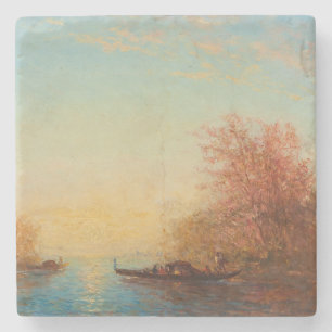 Fusine, Environments de Venise - Félix Ziem Steinuntersetzer
