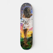 Fusion - Aquarellmalerei Skateboard (Vorderseite)