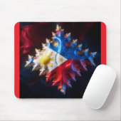 Fusion der philippinischen Flagge und des Mandelbr Mousepad (Mit Mouse)