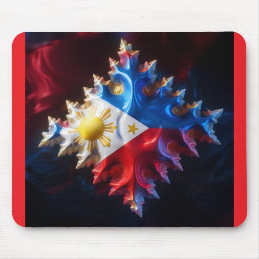 Fusion der philippinischen Flagge und des Mandelbr Mousepad (Vorne)