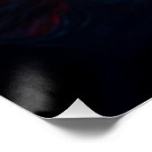 Fusion der philippinischen Flagge und des Mandelbr Poster (Ecke)